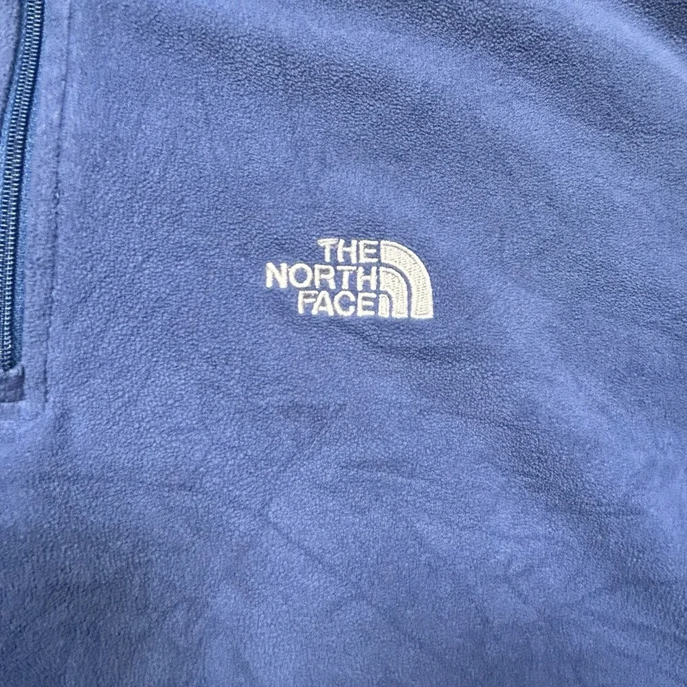 The North Face Pullover Men's M Blue TKA 100 Glacier Quarter 1/4 Zip Fleece